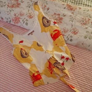 Coastal Cropped Corset Top